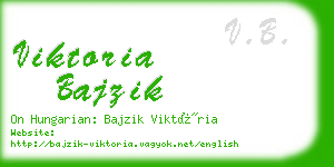 viktoria bajzik business card